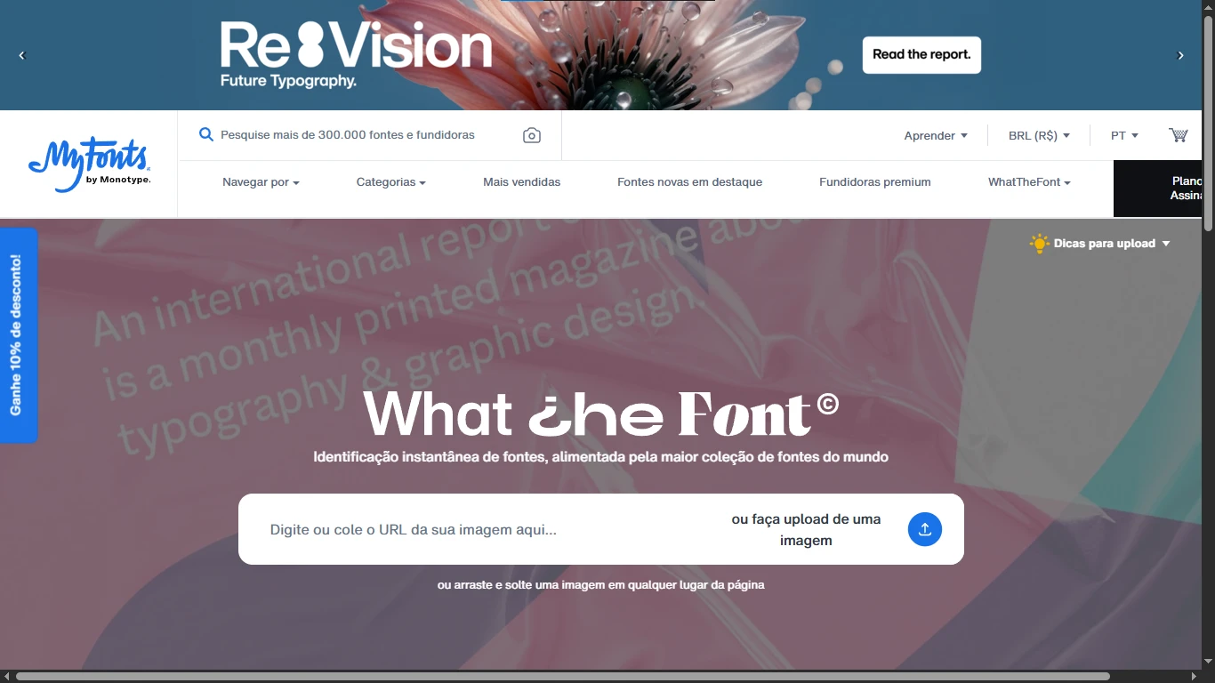 Site oficial do WhatTheFont