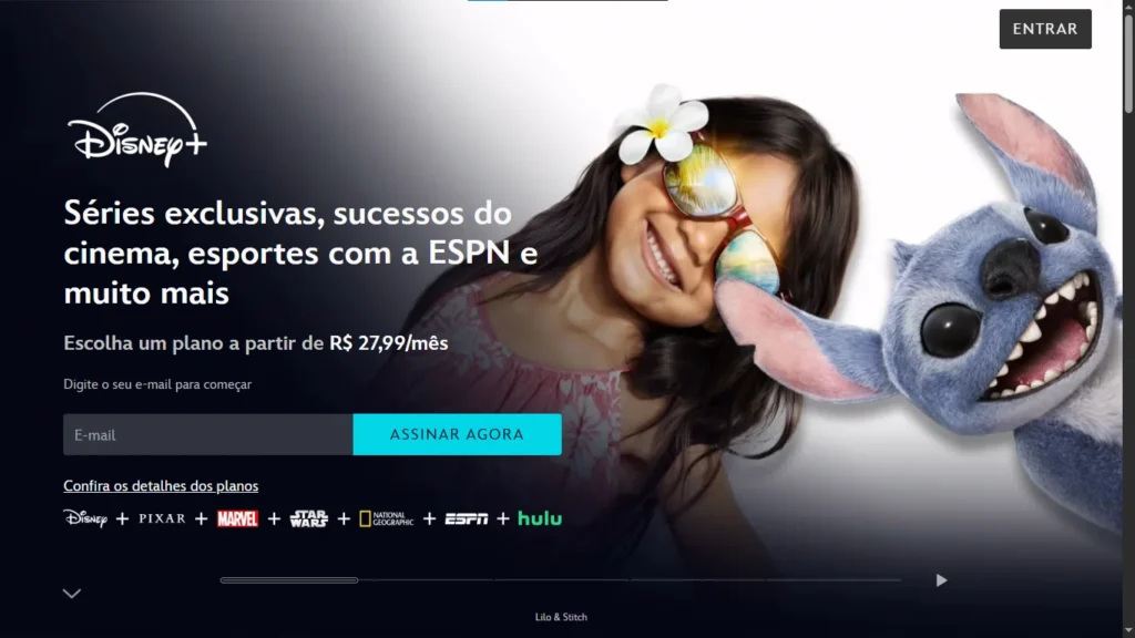 Site oficial da Disney+