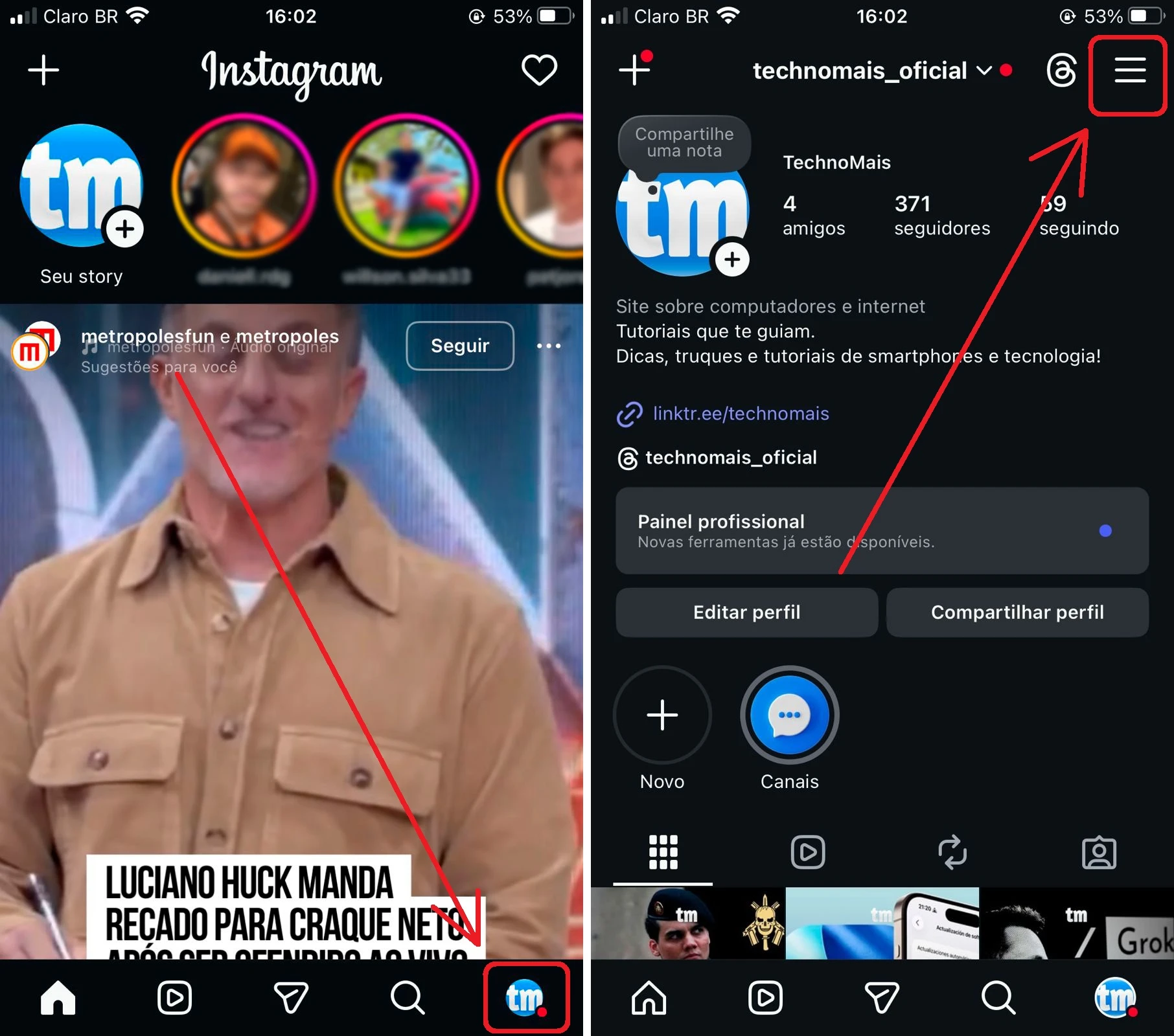 Tutorial de como ocultar as curtidas do seu Instagram