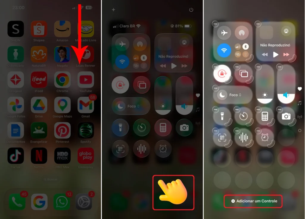 Central de Controle no iOS 18