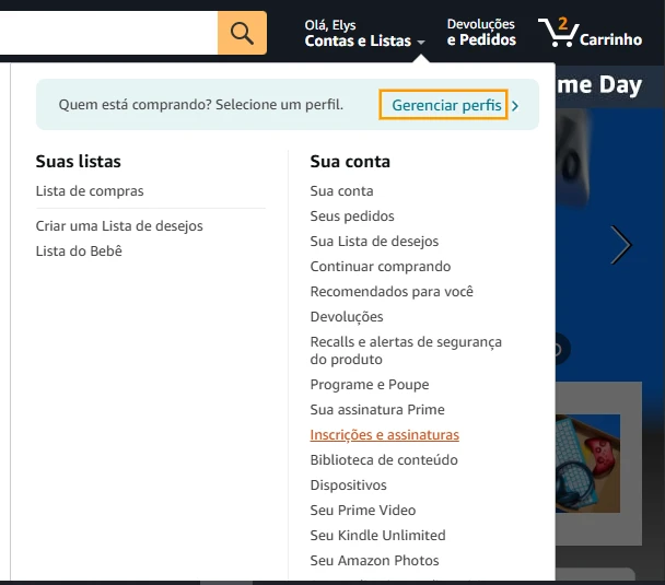 Como cancelar Amazon Music pelo Computador (PC)