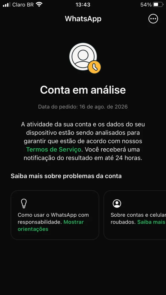 WhatsApp em análise em agosto de 2026